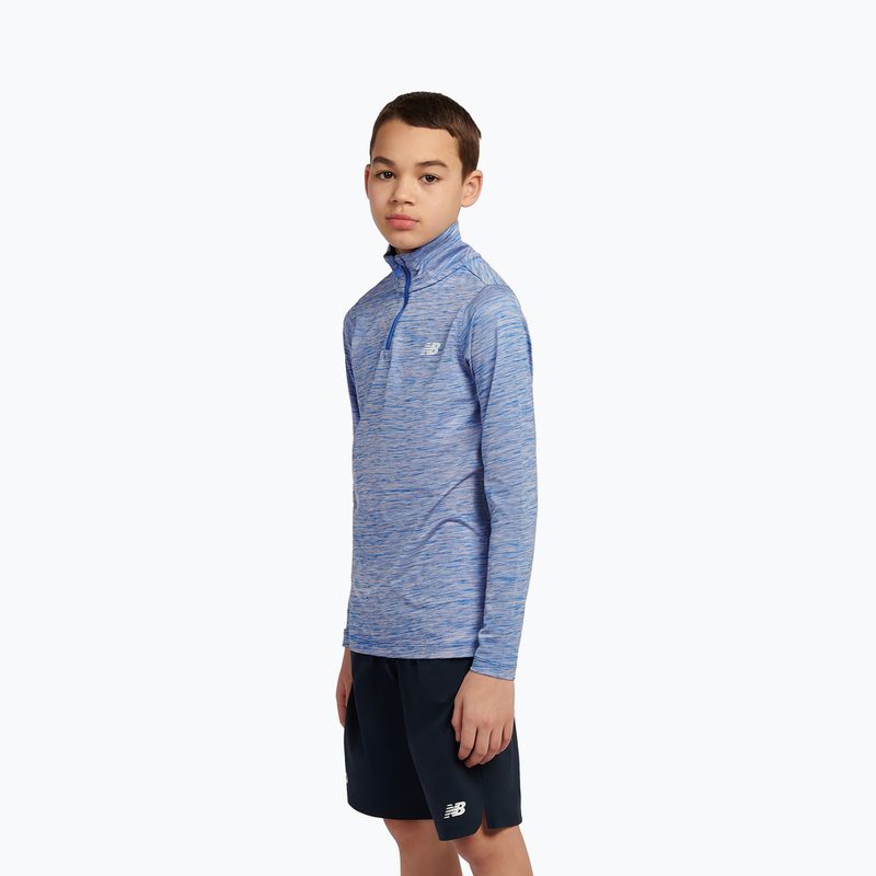 Gyerek pulóver New Balance Athletics Quarter Zip Funnel blue gemstone 4