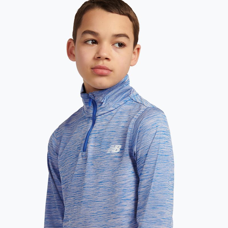 Gyerek pulóver New Balance Athletics Quarter Zip Funnel blue gemstone 5
