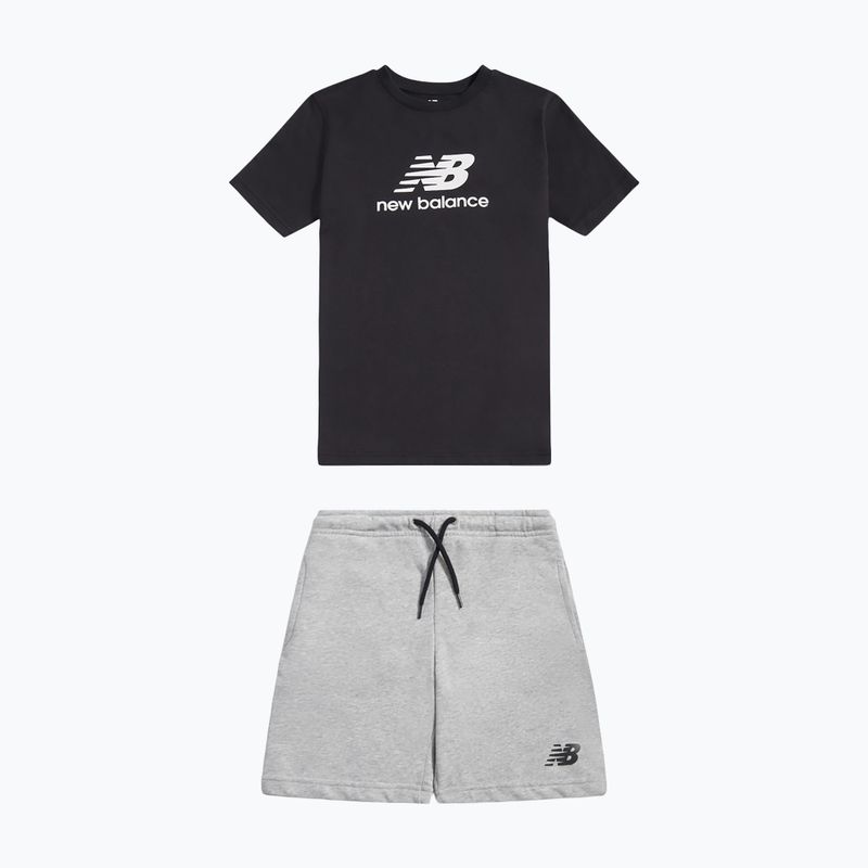 Gyerek szett New Balance Stacked Logo Tee & FT Short nb caviar 8