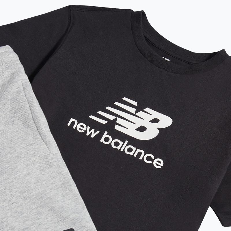 Gyerek szett New Balance Stacked Logo Tee & FT Short nb caviar 10