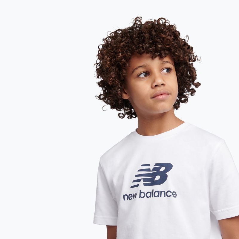 Gyerek szett New Balance Stacked Logo Tee & FT Short nb bright white 5