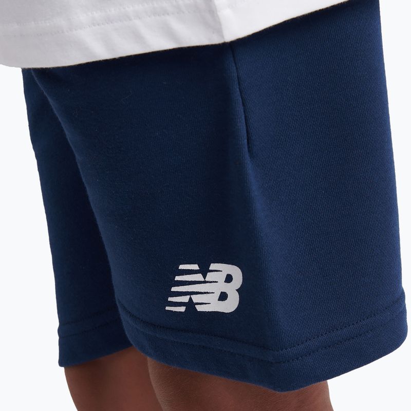 Gyerek szett New Balance Stacked Logo Tee & FT Short nb bright white 7