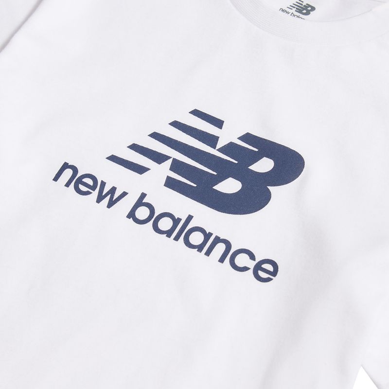 Gyerek szett New Balance Stacked Logo Tee & FT Short nb bright white 11