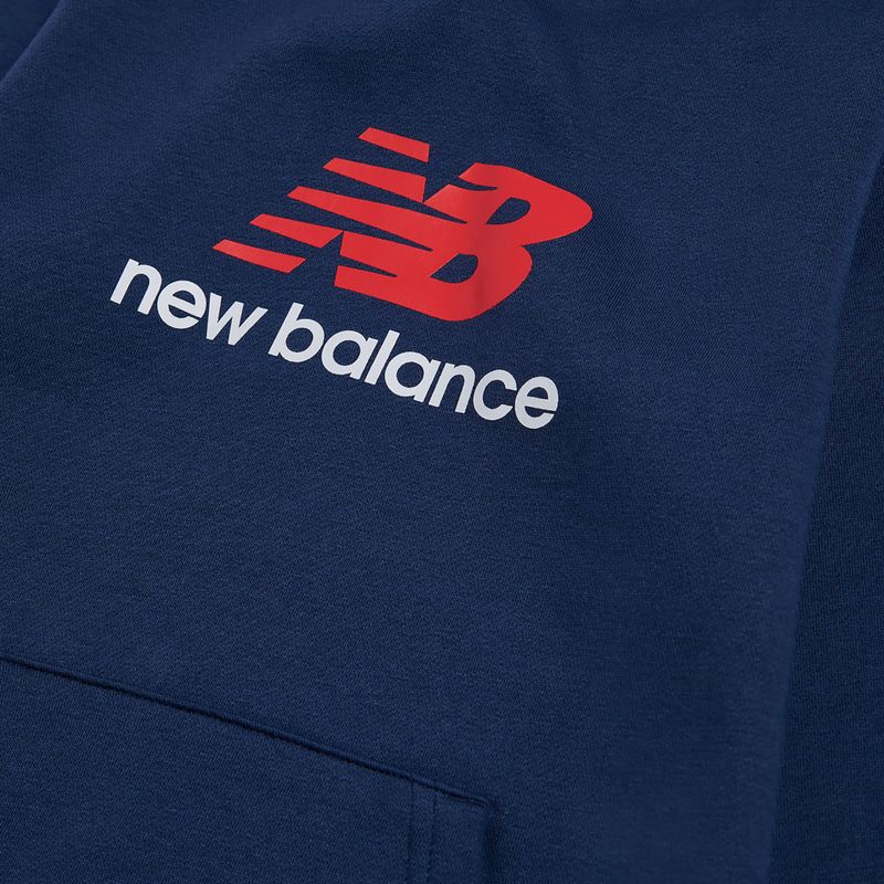 Gyerek pulóver New Balance BB Stacked Logo Hoodie nb navy 3