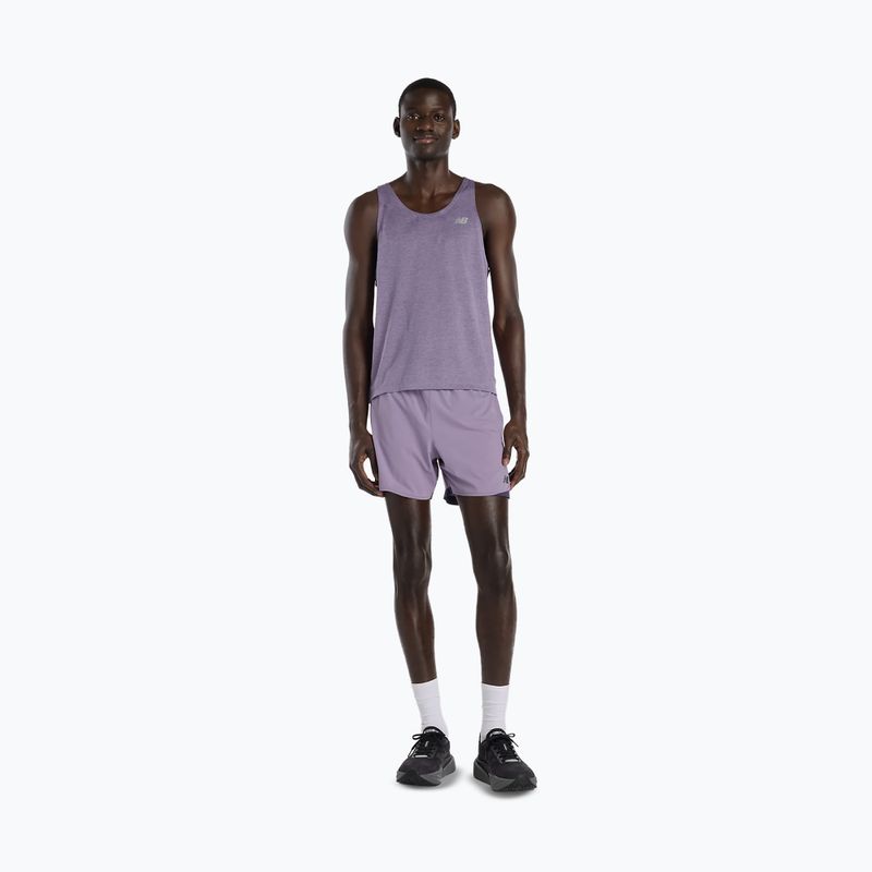 Férfi póló New Balance Singlet Athletics candied violet heather 2