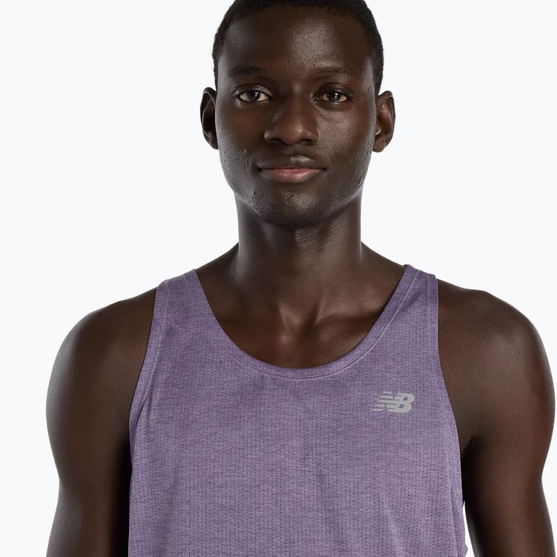 Férfi póló New Balance Singlet Athletics candied violet heather 5
