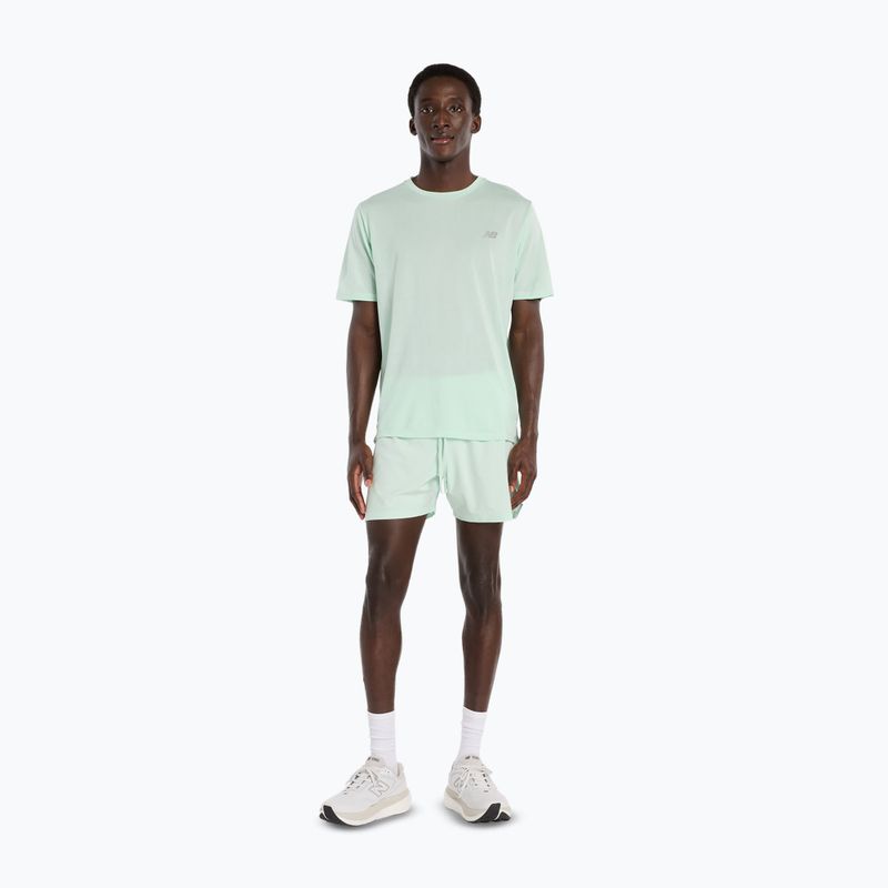 Férfi póló New Balance Athletics Run cosmic jade heather 2