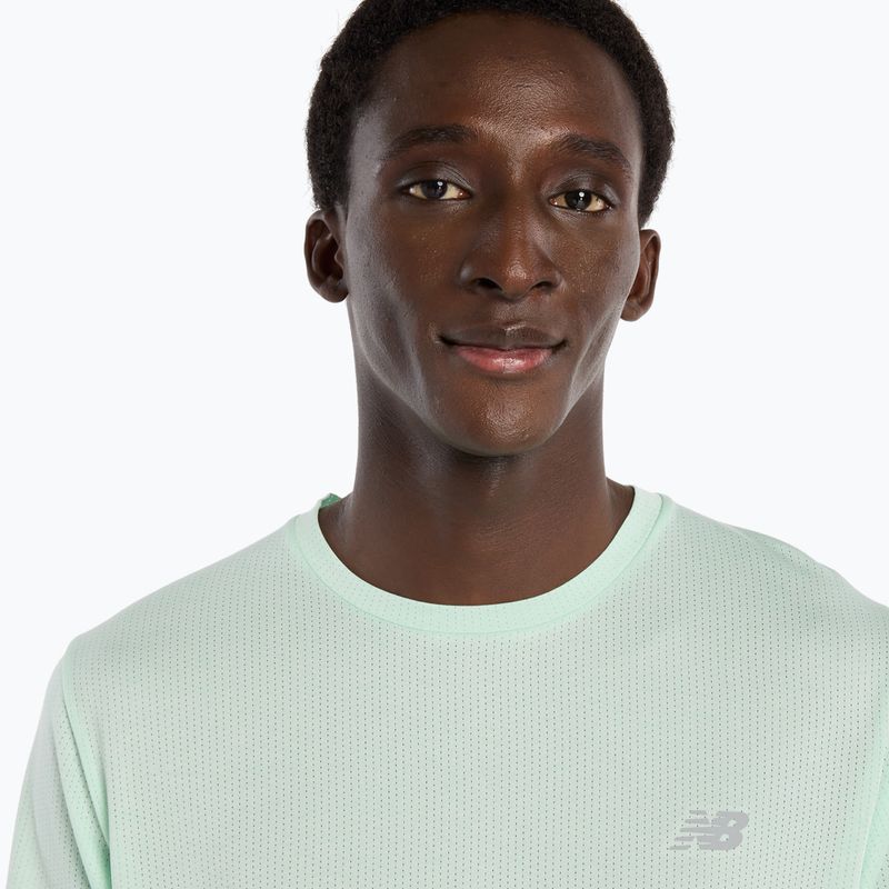 Férfi póló New Balance Athletics Run cosmic jade heather 5