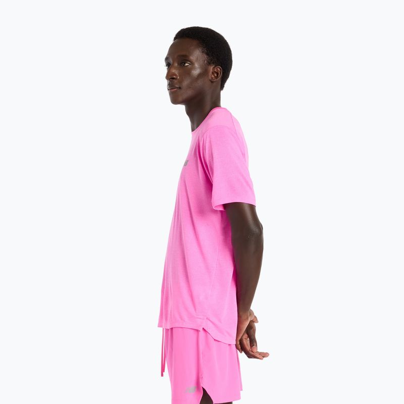 Férfi póló New Balance Athletics Run pink heat heather 4