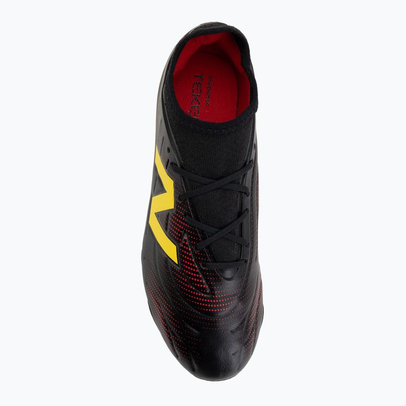 Gyerek focicipő New Balance Tekela Team V5 black 100/punch yellow/fire cracker 5