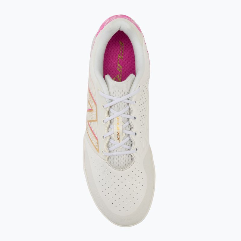 Futballcipő New Balance Furon Pro V8 IN pink heat/sea salt/gold metallic 5