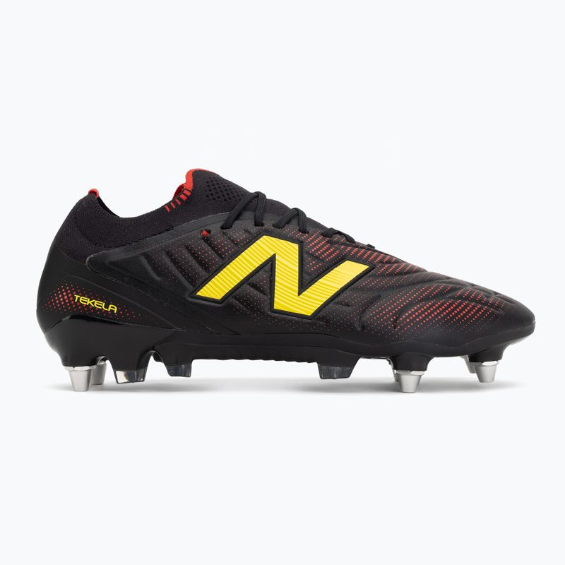 Futballcipő New Balance Tekela Elite Low V5 SG black 100/punch yellow/fire cracker 2