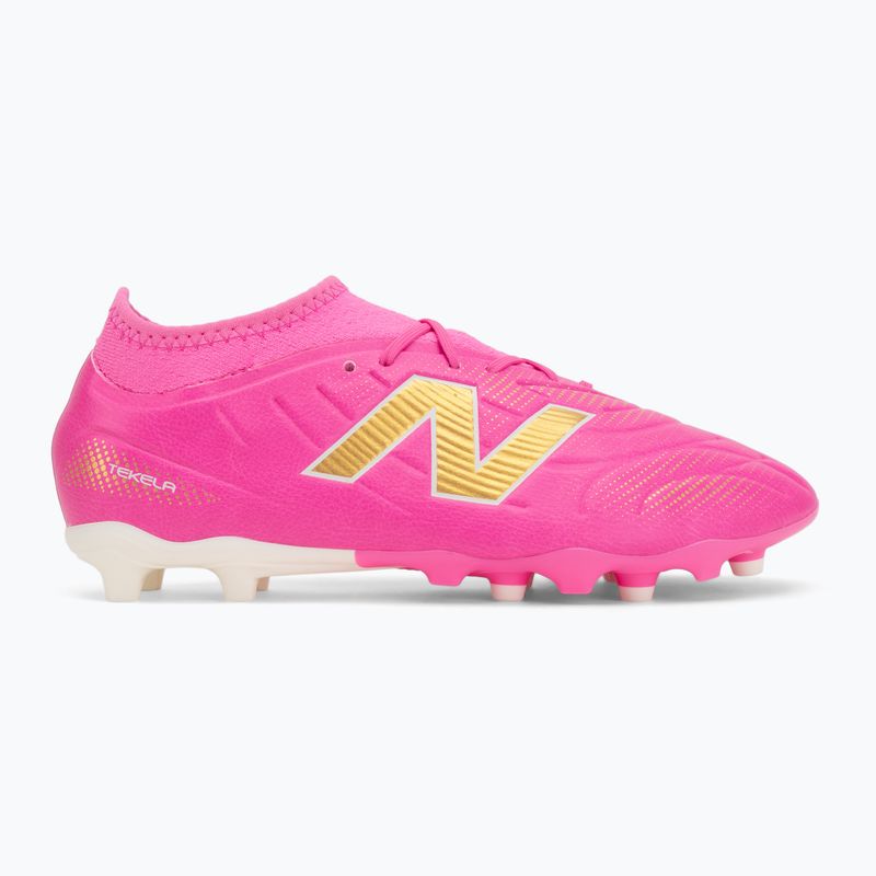 Gyerek focicipő New Balance Tekela Team V5 pink heat/metallic gold/pink satin 2