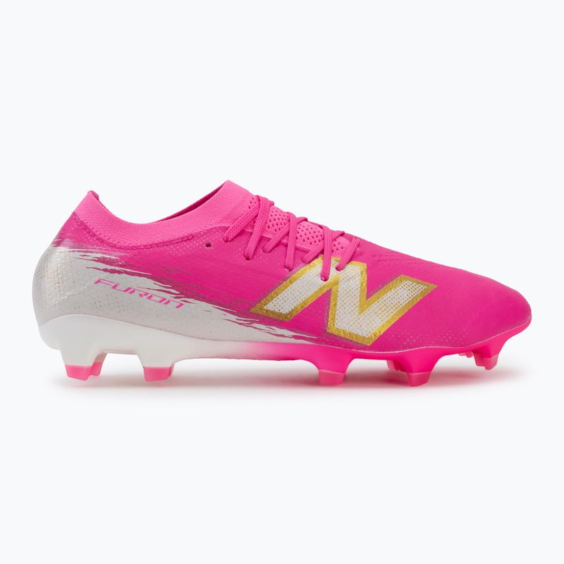 Futballcipő New Balance Furon Pro V8 FG pink heat/sea salt/gold metallic 2