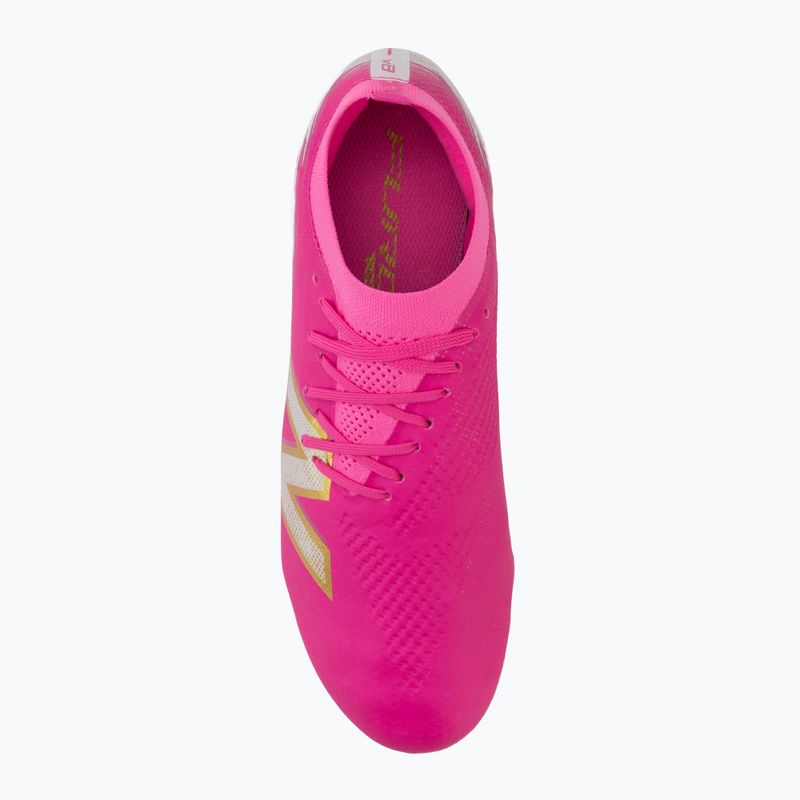 Futballcipő New Balance Furon Pro V8 FG pink heat/sea salt/gold metallic 5