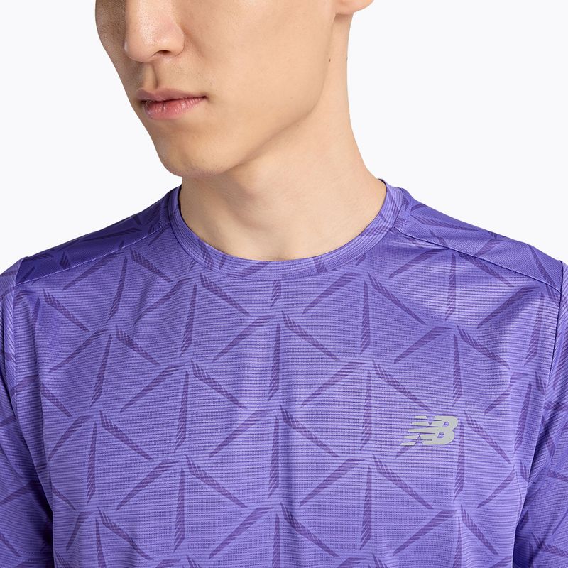 Férfi póló New Balance Essentials Printed T electric purple 4