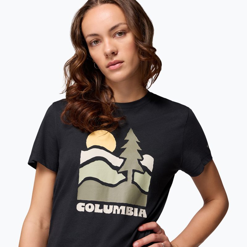 Női túrapóló Columbia Ruby Springs Graphic Fitted black/get hiked 5