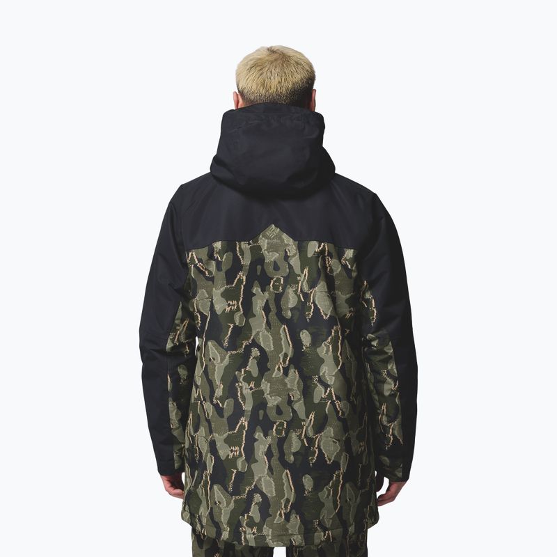 Férfi snowboarddzseki Columbia Coreshot Print greenscape treebark print/black 3