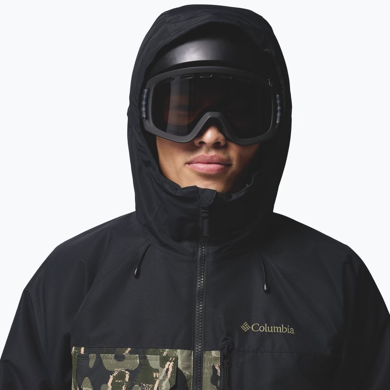Férfi snowboarddzseki Columbia Coreshot Print greenscape treebark print/black 5
