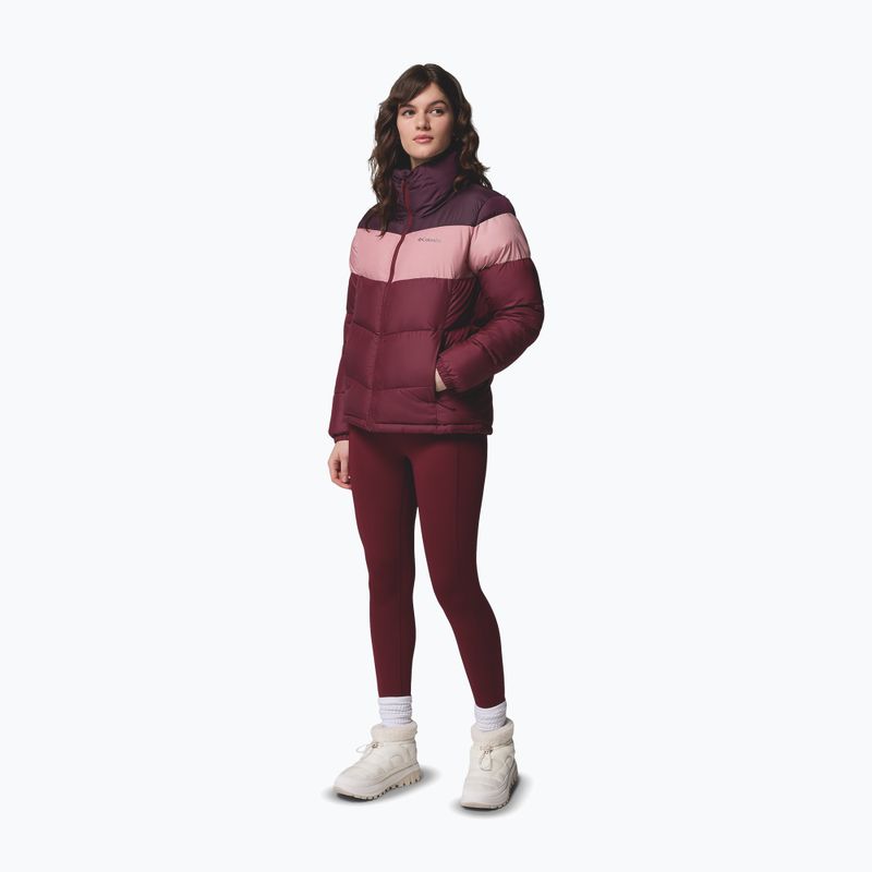 Női bélelt dzseki Columbia Puffect II Colorblock rich wine/eraser pink/moonvista 2