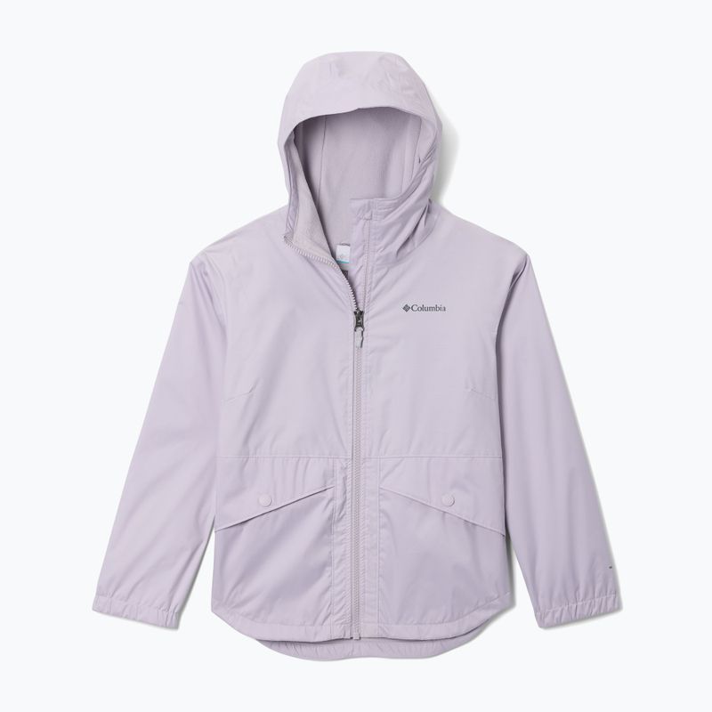 Gyerek esőkabát Columbia Rainy Trails II Fleece lavender pearl