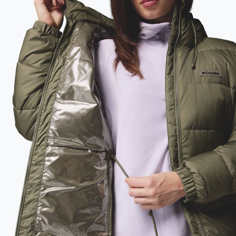 Női bélelt kabát Columbia Pike Lake III Long stone green 10