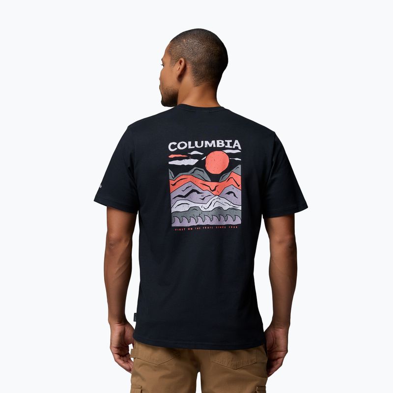 Férfi túrapóló Columbia Explorers Canyon Back black/peaks and waves 3
