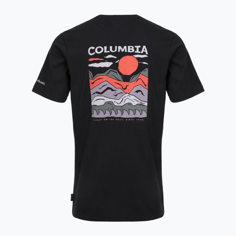 Férfi túrapóló Columbia Explorers Canyon Back black/peaks and waves 2