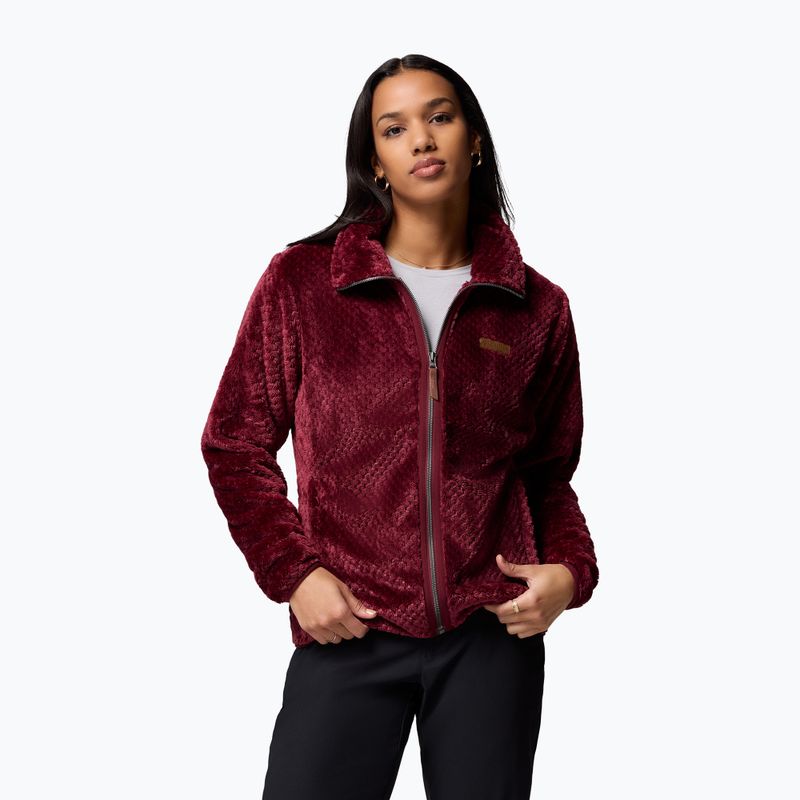 Női polárdzseki Columbia Fire Side II Sherpa Full Zip rich wine