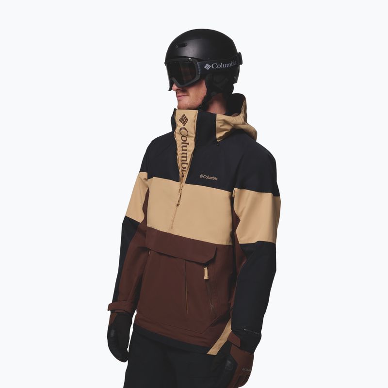Férfi snowboarddzseki Columbia Coreshot Shell Anorak tobacco/canoe/black 4