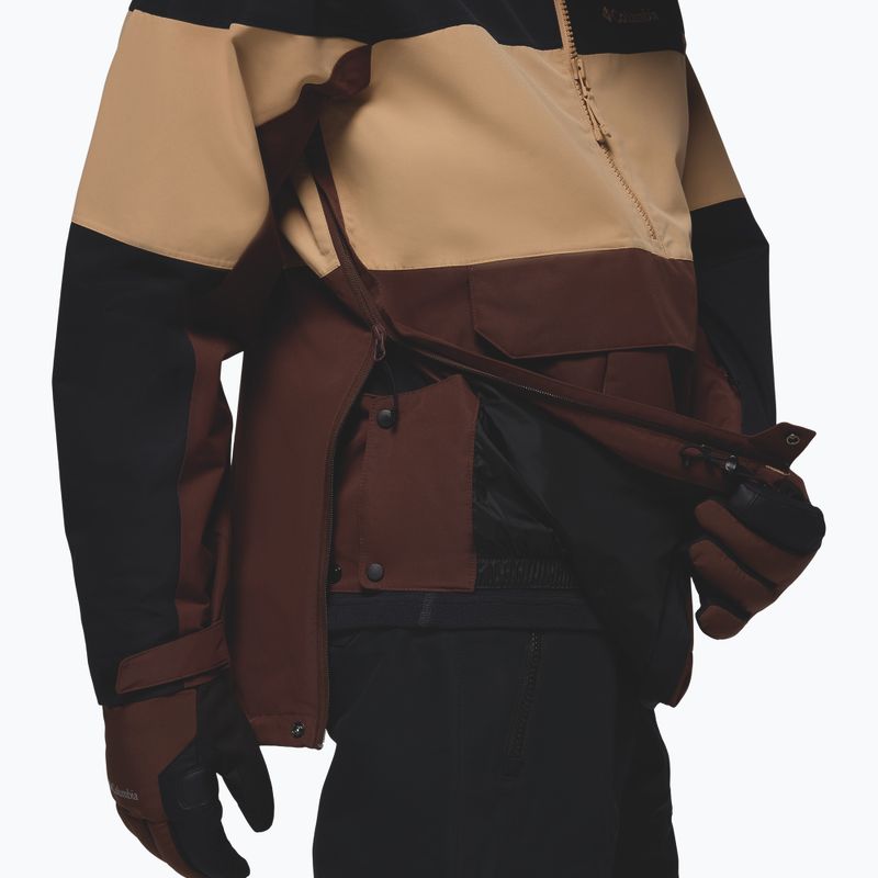 Férfi snowboarddzseki Columbia Coreshot Shell Anorak tobacco/canoe/black 12
