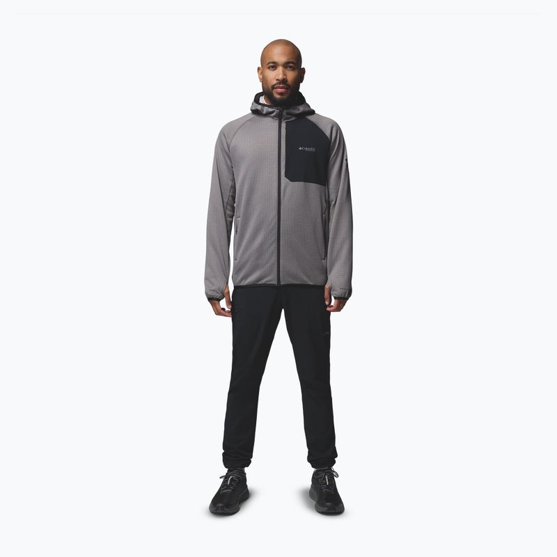 Férfi kapucnis polárdzseki Columbia Triple Canyon Grid Fleece Hooded Full Zip II City Grey/Black 2