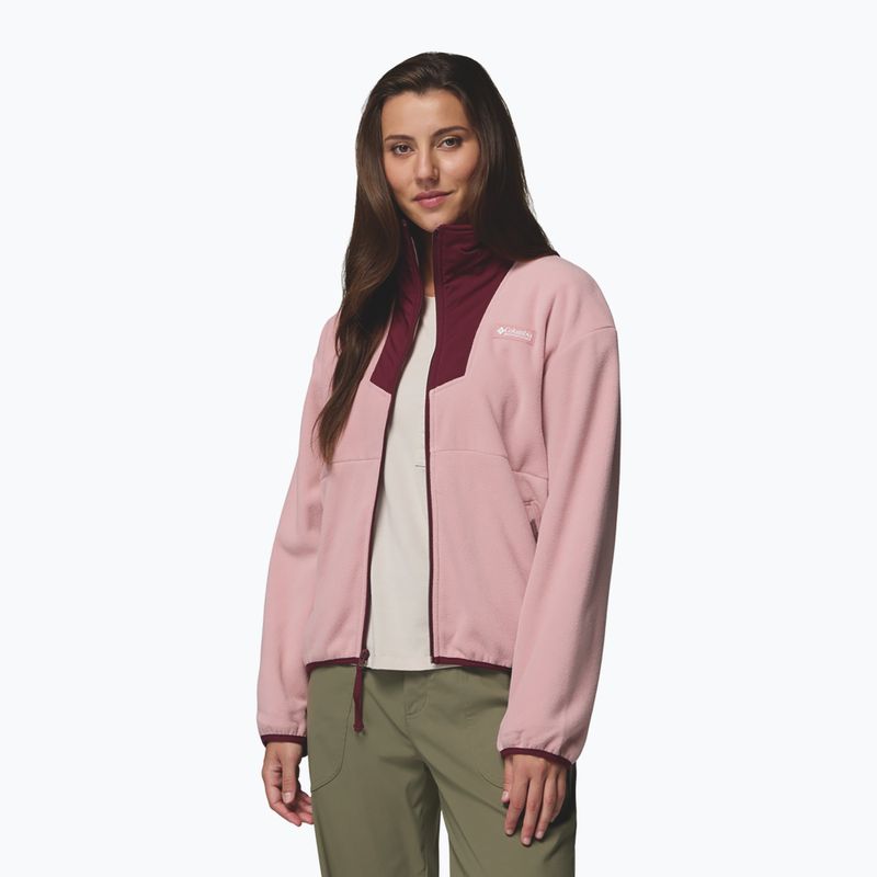 Női pulóver Columbia Sequoia Grove Full Zip eraser pink/rich wine