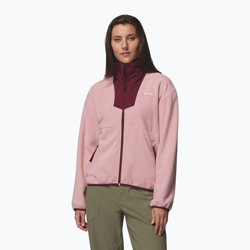 Női pulóver Columbia Sequoia Grove Full Zip eraser pink/rich wine 4
