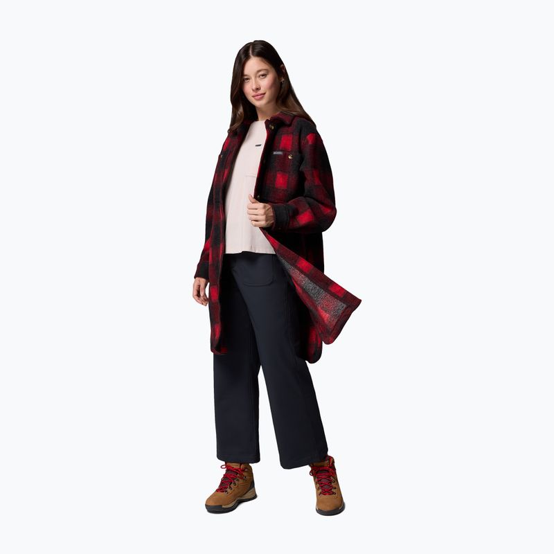 Női ing Columbia Wildbest Venture Long Fleece Coat mountain red blurred ombre 2