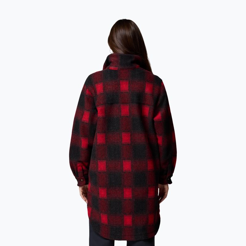 Női ing Columbia Wildbest Venture Long Fleece Coat mountain red blurred ombre 3