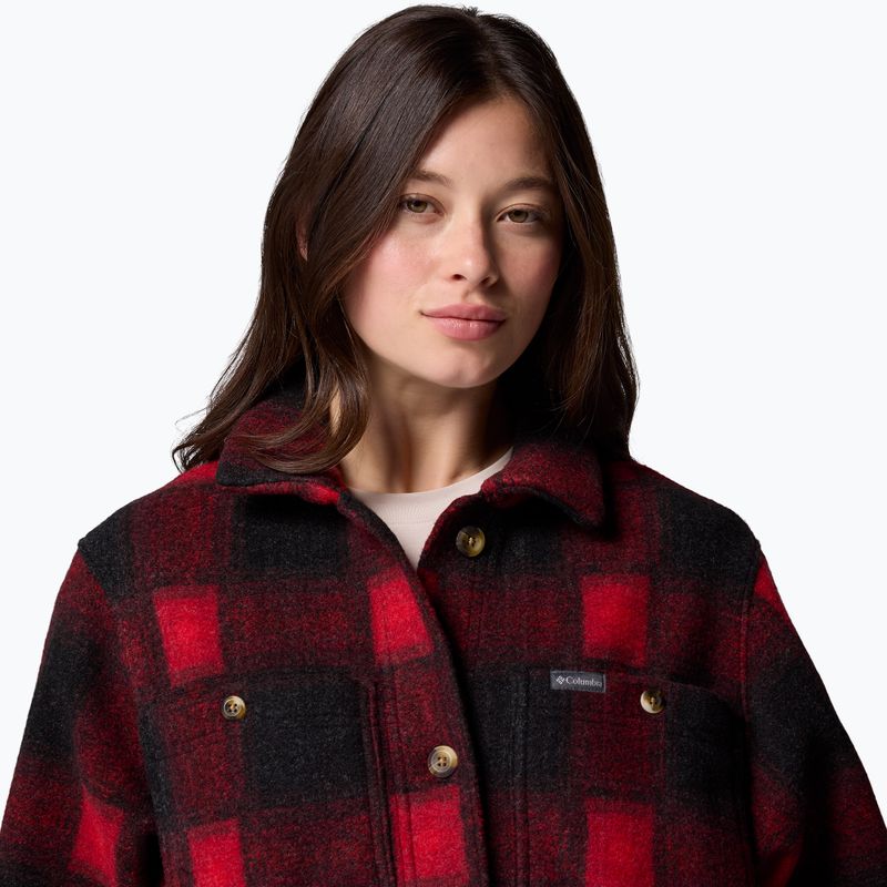 Női ing Columbia Wildbest Venture Long Fleece Coat mountain red blurred ombre 5