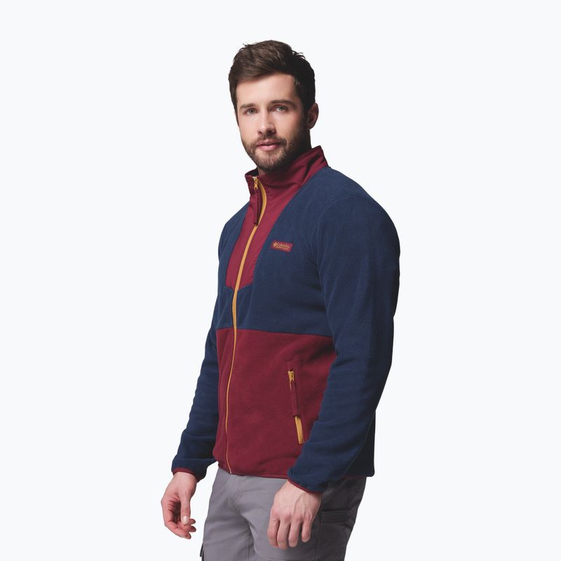 Férfi polárdzseki Columbia Sequoia Grove FZ Fleece rich wine/collegiate navy 4