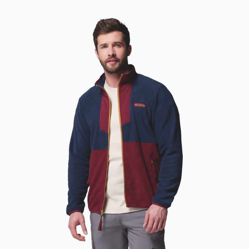 Férfi polárdzseki Columbia Sequoia Grove FZ Fleece rich wine/collegiate navy 5