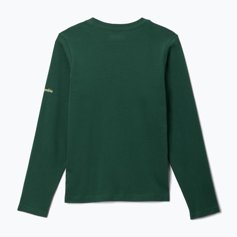 Gyerek hosszú ujjú túrapóló Columbia Dobson Pass Graphic Tee rain forest/hike on 2