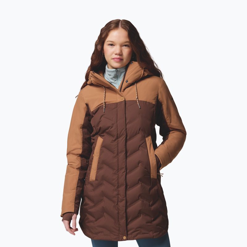 Női pehelykabát Columbia Mountain Croo III Mid Down tobacco/camel brown