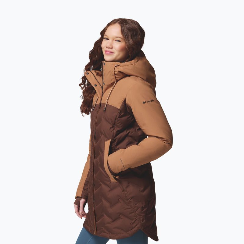 Női pehelykabát Columbia Mountain Croo III Mid Down tobacco/camel brown 4