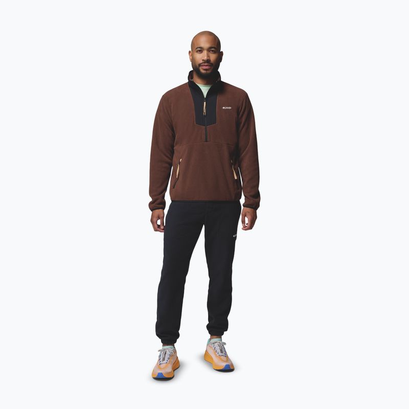 Férfi pulóver Columbia Sequoia Grove Half Zip Fleece tobacco/black 2