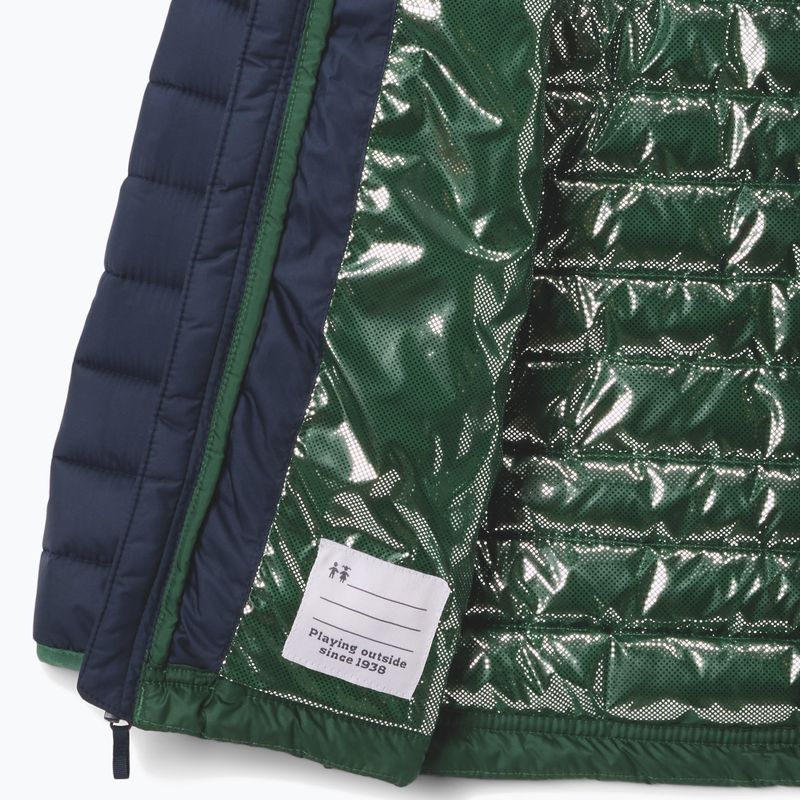 Gyerek dzseki Columbia Powder Lite II Hooded rain forest/collegiate navy 10