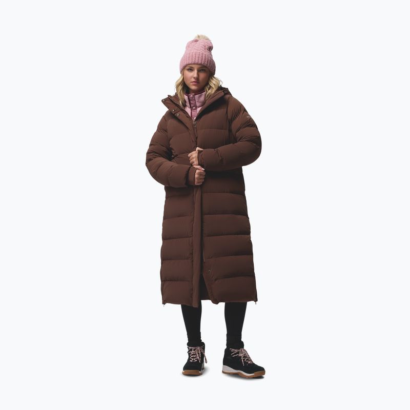 Női pehelykabát Columbia Amaze Puff Long Hooded tobacco