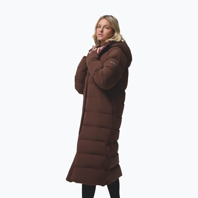 Női pehelykabát Columbia Amaze Puff Long Hooded tobacco 5