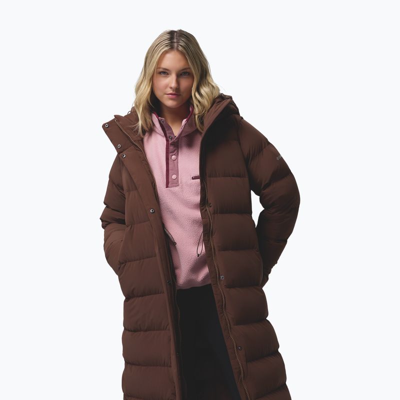Női pehelykabát Columbia Amaze Puff Long Hooded tobacco 7
