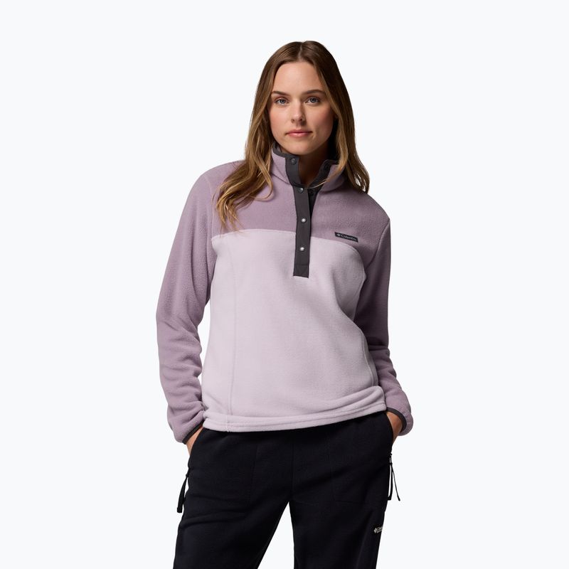 Női pulóver Columbia Benton Springs 1/2 Snap lavender pearl/shale purple/shark