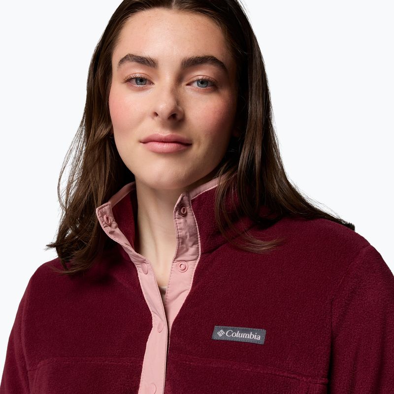 Női pulóver Columbia Benton Springs 1/2 Snap rich wine/eraser pink 5