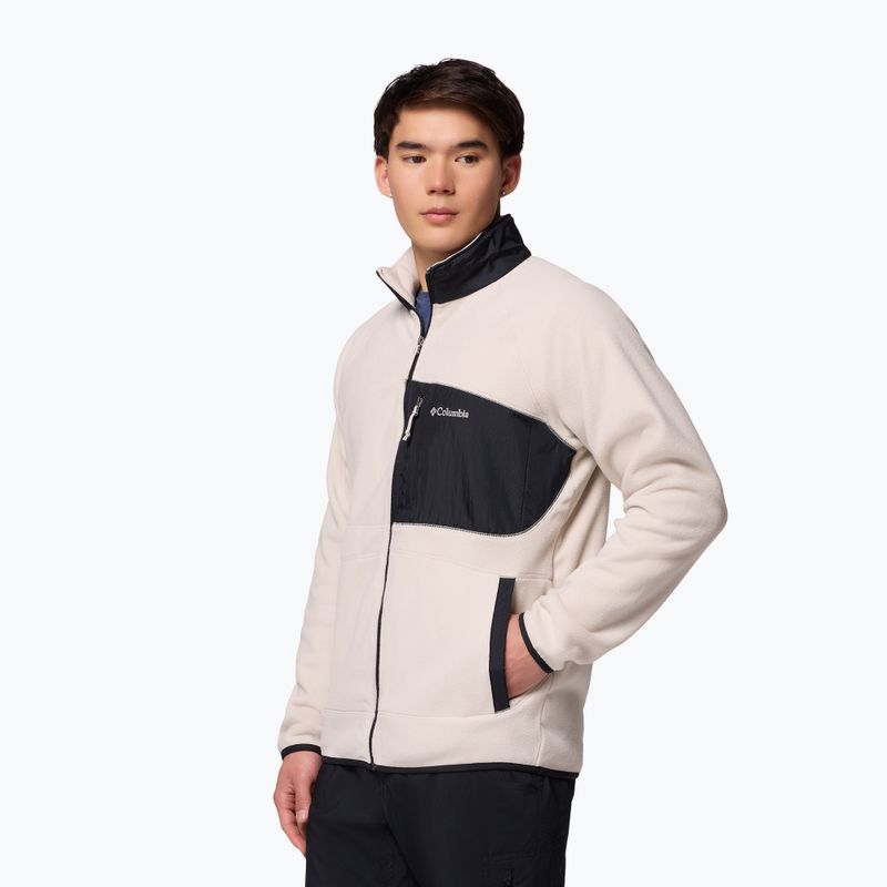 Férfi polár pulóver Columbia Fast Trek Overlay Full Zip dark stone/black 5